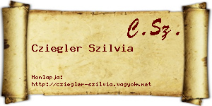Cziegler Szilvia névjegykártya