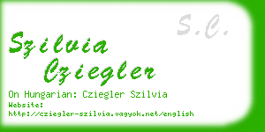 szilvia cziegler business card